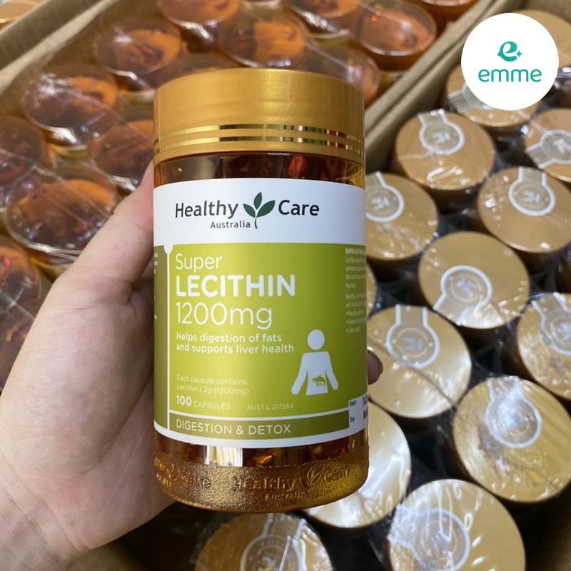 Viên uống mầm đậu nành Healthy Care Super Lecithin 1200mg 100 viên Úc | Thế Giới Skin Care