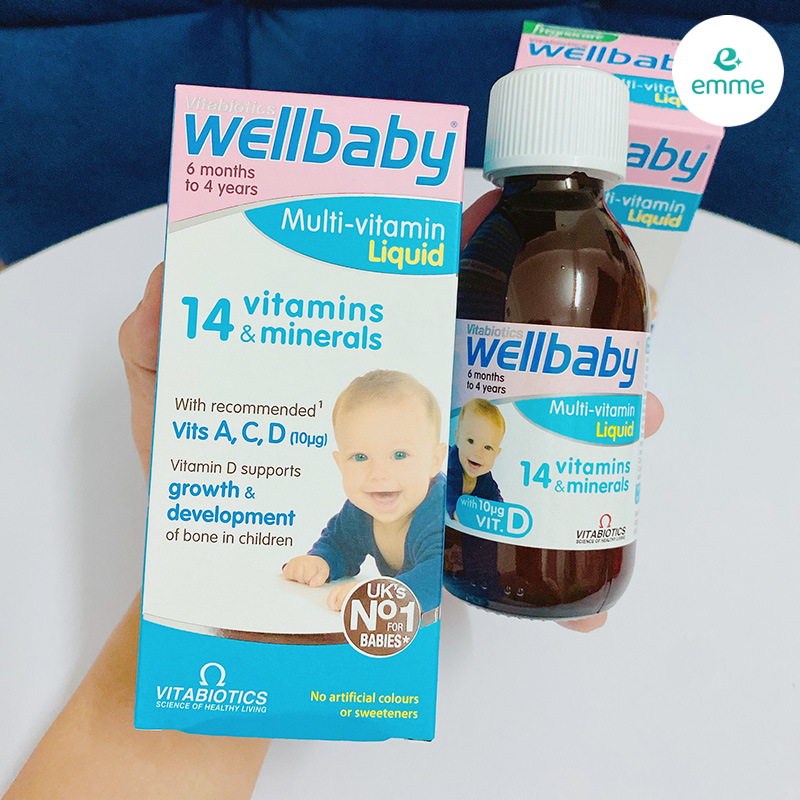 Siro vitamin tổng hợp cho bé Wellbaby Multi-vitamin Liquid 150ml của Anh