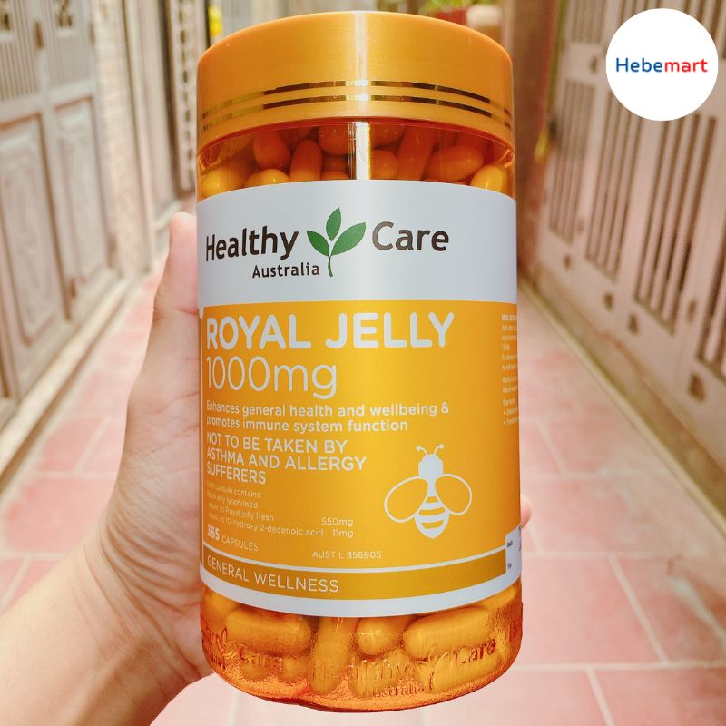 sữa ong chúa Healthy Care Royal Jelly 1000mg 365 viên