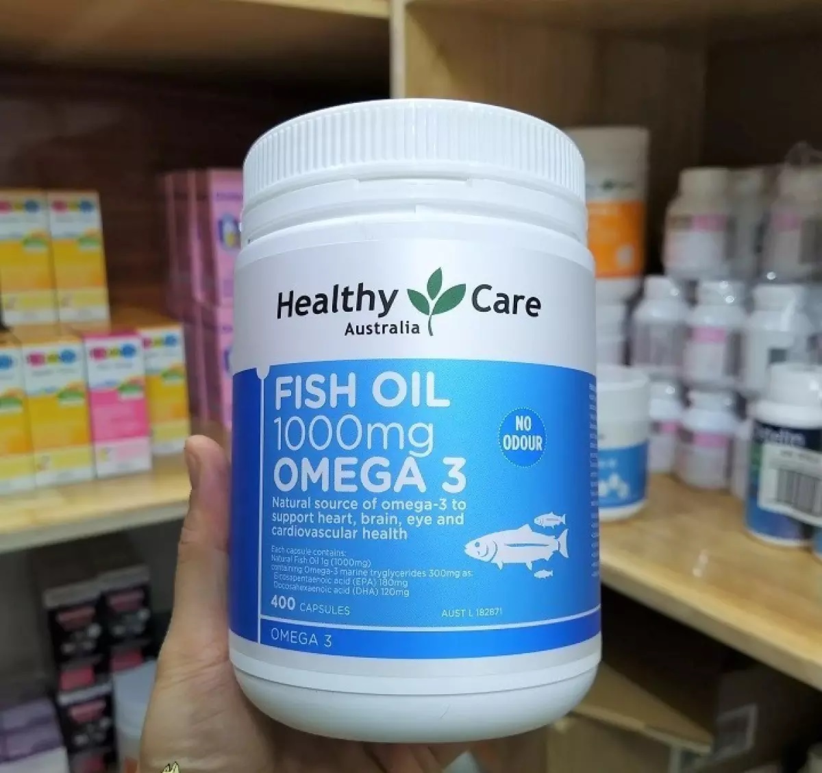 Dầu cá Omega 3 Healthy Care Fish Oil 400 viên Úc