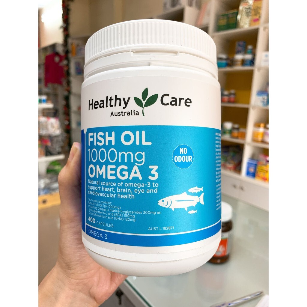 Dầu cá Omega 3 Healthy Care Fish Oil 400 viên Úc | Thế Giới Skin Care